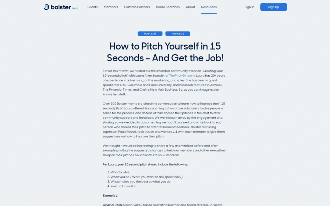 How to Pitch Yourself in 15 Seconds – And Get the Job!