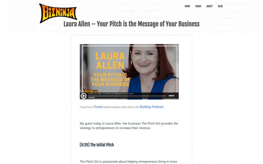 Laura Allen – Your Pitch is the Message of your Business